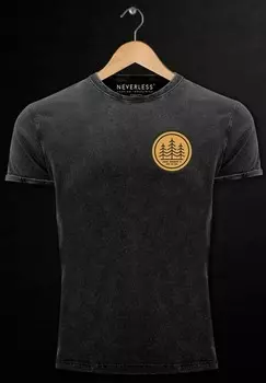 Футболка с принтом VINTAGE WALD BUME LOGO BADGE NATURLIEBHABER FASHION STREETSTYLE Neverless, черный
