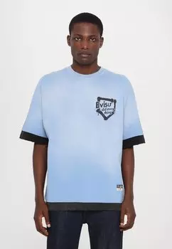 Футболка с принтом VINTAGE WASHED TEE Evisu, синий