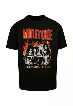 Футболка с принтом VINTAGE WORLD TOUR FLAMES Merchcode, черный