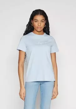 Футболка с принтом Vipure VILA, цвет kentucky blue print/bright white