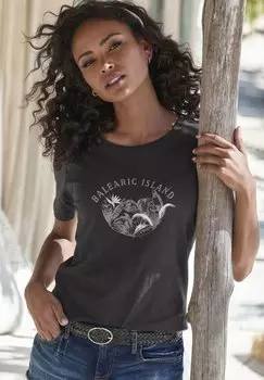 Футболка с принтом Vivance, черный