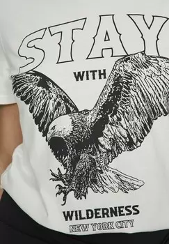 Футболка с принтом VIVULKAN VILA, серый