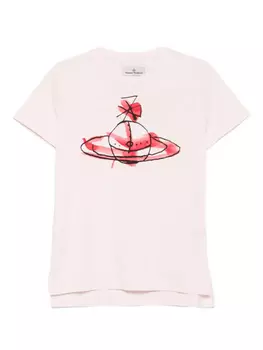 Футболка с принтом Вивьен Вествуд в виде сферы Vivienne Westwood, розовый