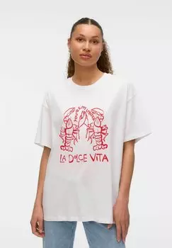 Футболка с принтом VMBAYLEIGH Vero Moda, кремовый