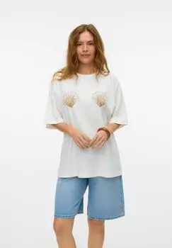 Футболка с принтом VMHAILEY Vero Moda, белый