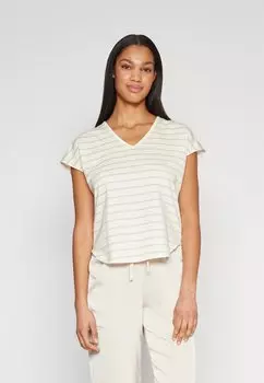 Футболка с принтом VMIBI V-NECK TOP Vero Moda, цвет gold/wei