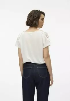 Футболка с принтом VMILSA Vero Moda, белый