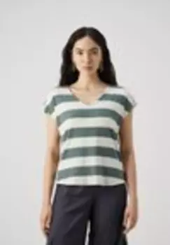Футболка с принтом VMKAISA V NECK Vero Moda, зеленый