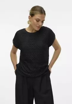 Футболка с принтом VMMAYA Vero Moda, черный