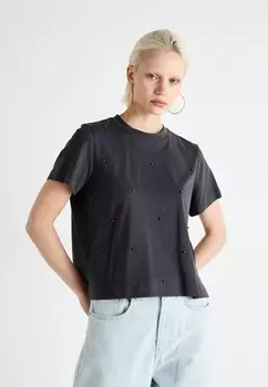 Футболка с принтом VMMETTE STUD Vero Moda, серый