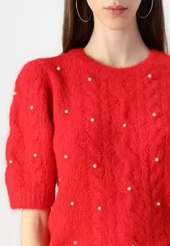 Футболка с принтом VMNOVA PEARL PUFF Vero Moda, белый