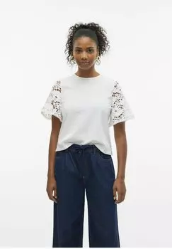 Футболка с принтом VMPANNA Vero Moda, белый