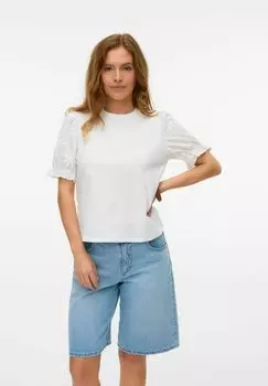 Футболка с принтом VMSENNA Vero Moda, белый