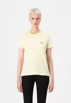 Футболка с принтом VMSILKE FRANCIS BOX Vero Moda, светло-желтый