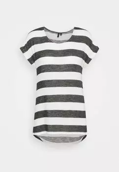 Футболка с принтом VMWIDE STRIPE Vero Moda, цвет snow white/black