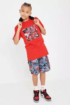 Футболка с принтом «Внимание» Beat Boyz Club, красный