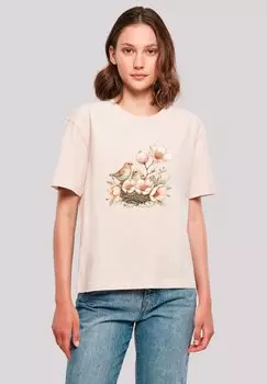 Футболка с принтом VOGELNEST BLUMEN F4NT4STIC, розовый