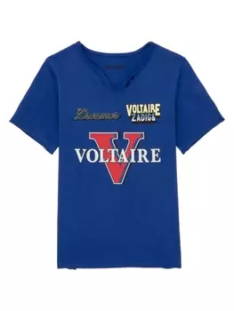 Футболка с принтом Voltaire Zadig & Voltaire Kids, синий