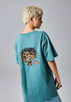 Футболка с принтом VOODOO Grimey, светло-голубой