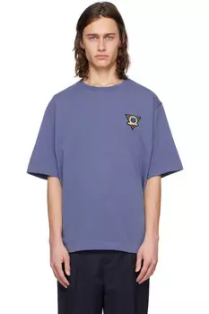 Футболка с принтом в стиле коллажа Surf Maison Kitsun, синий