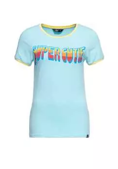 Футболка с принтом в стиле ретро супер-милашка Queen Kerosin, зеленый