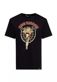 Футболка с принтом в виде комикса «Госпожа удача» King Kerosin, черный