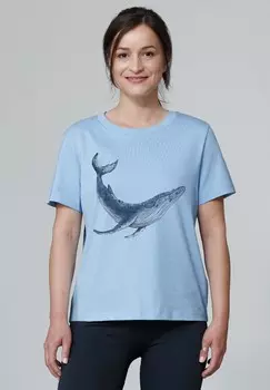 Футболка с принтом WAL watapparel, светло-голубой