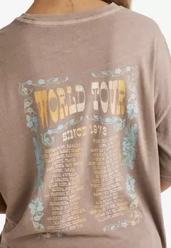 Футболка с принтом WALK WITH ME-SHORT SLEEVE Billabong, коричневый