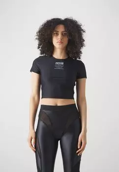 Футболка с принтом Warranty Versace Jeans Couture, черный