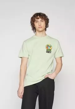 Футболка с принтом WAS HERE UNISEX Obey Clothing, цвет cucumber
