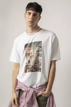 Футболка с принтом WASHED TAKAYAMA UNISEX Kaotiko, черный