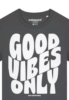 Футболка с принтом watapparel, антрацит