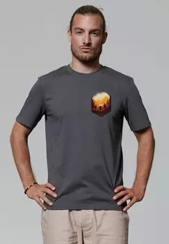 Футболка с принтом watapparel, антрацит