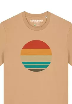 Футболка с принтом watapparel, бежевый