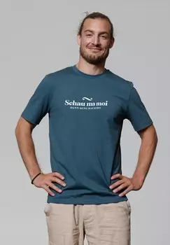 Футболка с принтом watapparel, бирюзовый