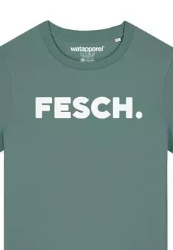 Футболка с принтом watapparel, бирюзовый