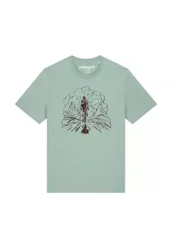 Футболка с принтом watapparel, бирюзовый