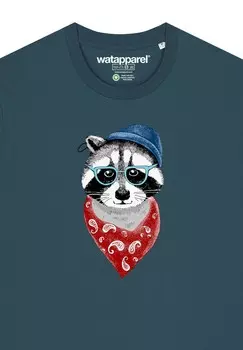 Футболка с принтом watapparel, бирюзовый