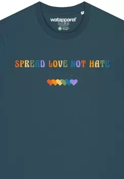 Футболка с принтом watapparel, бирюзовый