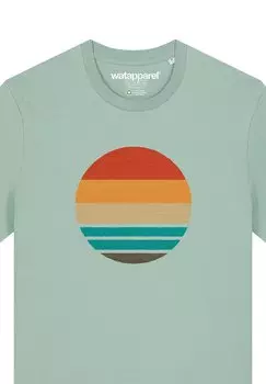Футболка с принтом watapparel, бирюзовый