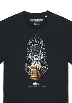 Футболка с принтом watapparel, черный