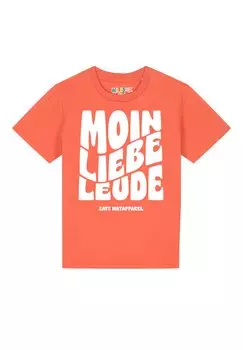 Футболка с принтом Watapparel, цвет fiesta