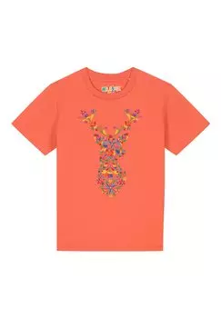 Футболка с принтом Watapparel, цвет fiesta