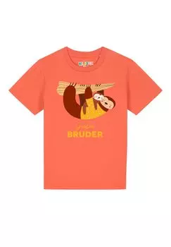 Футболка с принтом Watapparel, цвет fiesta