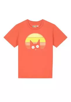 Футболка с принтом Watapparel, цвет fiesta