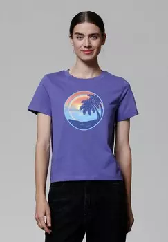 Футболка с принтом watapparel, фиолетовый