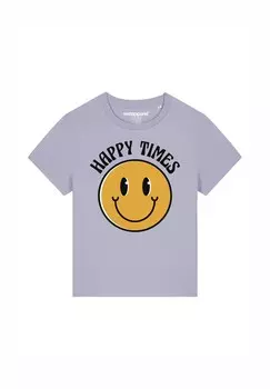 Футболка с принтом watapparel, фиолетовый