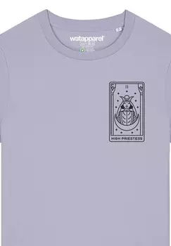 Футболка с принтом watapparel, фиолетовый