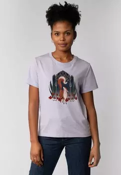 Футболка с принтом watapparel, фиолетовый