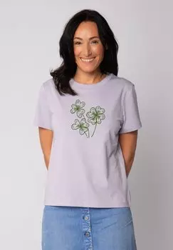 Футболка с принтом watapparel, фиолетовый